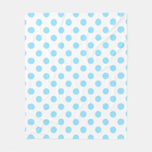 Babyblauwe en witte haarvlekken fleece deken (Voorkant)