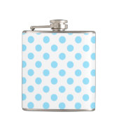 Babyblauwe en witte haarvlekken heupfles (Voorkant)