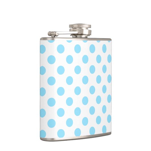 Babyblauwe en witte haarvlekken heupfles (Rechts)