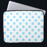 Babyblauwe en witte haarvlekken laptop sleeve<br><div class="desc">Babyblauwe en witte haarvlekken</div>