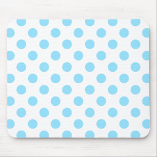 Babyblauwe en witte haarvlekken muismat