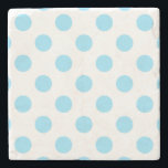 Babyblauwe en witte haarvlekken stenen onderzetter<br><div class="desc">Babyblauwe en witte haarvlekken</div>