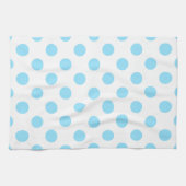 Babyblauwe en witte haarvlekken theedoek (Horizontaal)