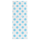 Babyblauwe en witte haarvlekken wijn cadeautas (Achterkant)