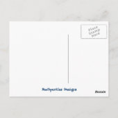 Babyblauwe golven briefkaart (Achterkant)