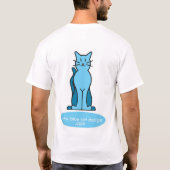 babyblauwe kat t shirt (Achterkant)