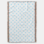 Babyblauwe kruisstiften op wit deken (Voorkant Verticaal)