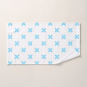 Babyblauwe kruisstiften op wit handdoek (Handdoek)