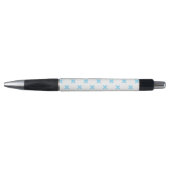Babyblauwe kruisstiften op wit pen (Voorkant)