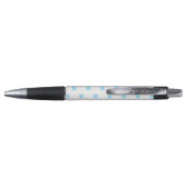 Babyblauwe kruisstiften op wit pen (Achterkant)