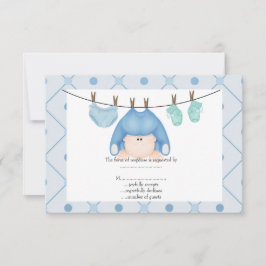 babyblauwe lijn baby rsvp