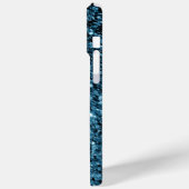 Babyblauwe nepschitteringen glinstert Uw tekst Case-Mate iPhone Case (Achterkant / Links)