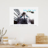 babyblauwe ogen poster (Keuken)