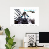 babyblauwe ogen poster (Thuiskantoor)