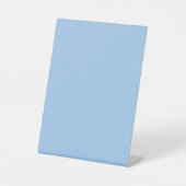 Babyblauwe ogen (vaste kleur) reclamebord met voetstuk (Voorkant)