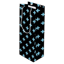 Babyblauwe polka kruist zwart