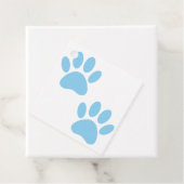Babyblauwe puppyleenprinters bedankjes labels (In situ)