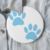 Babyblauwe puppyleenprinters ronde button 6,0 cm (In situ)