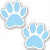 Babyblauwe puppyleenprinters sticker (Voorkant)