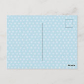 babyblauwe ster | Grappige bedankkaart Briefkaart (Achterkant)