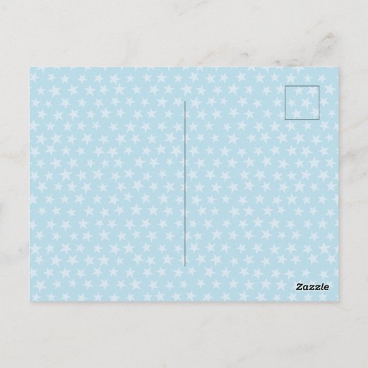 babyblauwe ster | Grappige dankkaart Briefkaart (Achterkant)