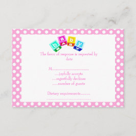 babyblauwe stipblokken RSVP kaartje