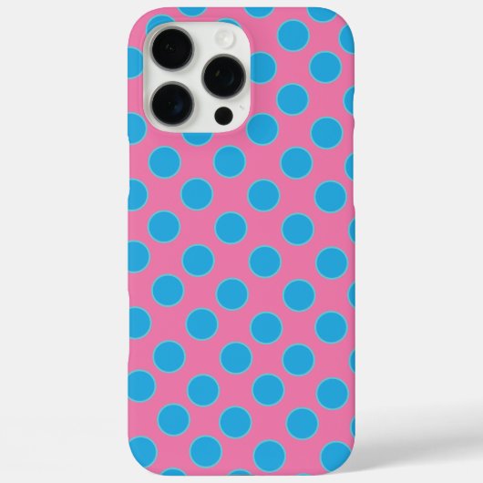 Babyblauwe Stippen op roze achtergrond Case-Mate iPhone Case (Achterkant)