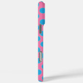 Babyblauwe Stippen op roze achtergrond Case-Mate iPhone Case (Achterkant / Rechts)