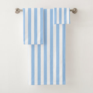 Babyblauwe strepen bad handdoek