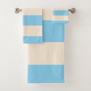 Babyblauwe strepen bad handdoek