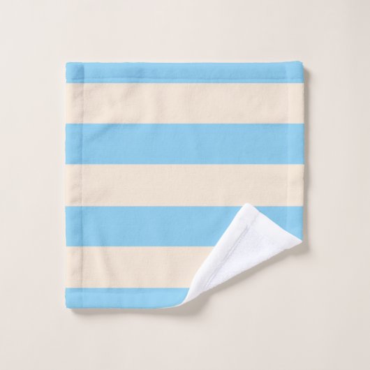 Babyblauwe strepen bad handdoek (Wasdoekje)