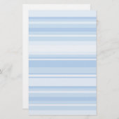 Babyblauwe strepen briefpapier (Voorkant / Achterkant)