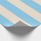 Babyblauwe strepen cadeaupapier (Hoek)