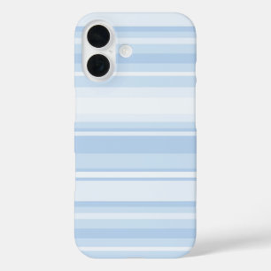Babyblauwe strepen iPhone 16 hoesje