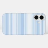 Babyblauwe strepen Case-Mate iPhone case (Achterkant (horizontaal))