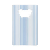 Babyblauwe strepen creditkaart flessenopener (Achterkant)
