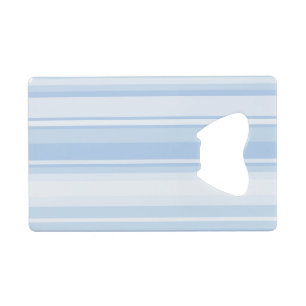 Babyblauwe strepen creditkaart flessenopener
