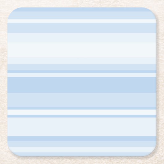 Babyblauwe strepen kartonnen onderzetters (Voorkant)