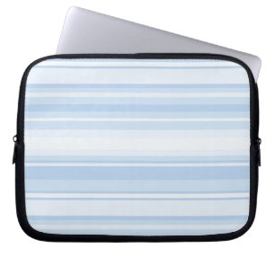 Babyblauwe strepen laptop sleeve
