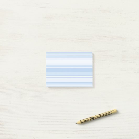 Babyblauwe strepen post-it® notes (Op bureau)