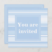 Babyblauwe strepen simpele elegant kaart (Voorkant / Achterkant)