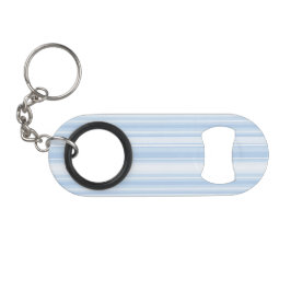 Babyblauwe strepen sleutelhanger flessenopener