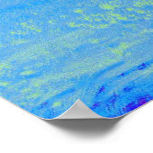 babyblauwe zebra poster (Hoek)