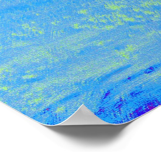 babyblauwe zebra poster (Hoek)