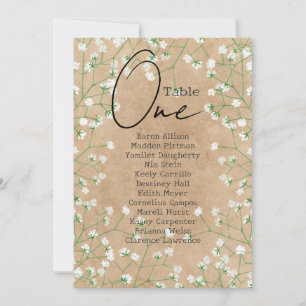 Babybloemen Rustic Wedding Seating Chart Kaart