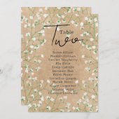 Babybloemen Rustic Wedding Seating Chart Kaart (Voorkant / Achterkant)