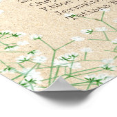 Babybloemen - Rustic Wedding Seating Chart Poster (Hoek)