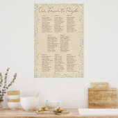 Babybloemen - Rustic Wedding Seating Chart Poster (Keuken)