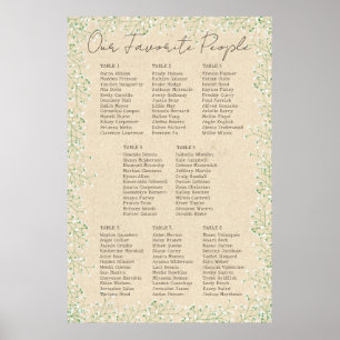 Babybloemen - Rustic Wedding Seating Chart Poster
