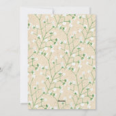 Babybloemen Rustic Wedding Table Number Feestdagenkaart (Achterkant)